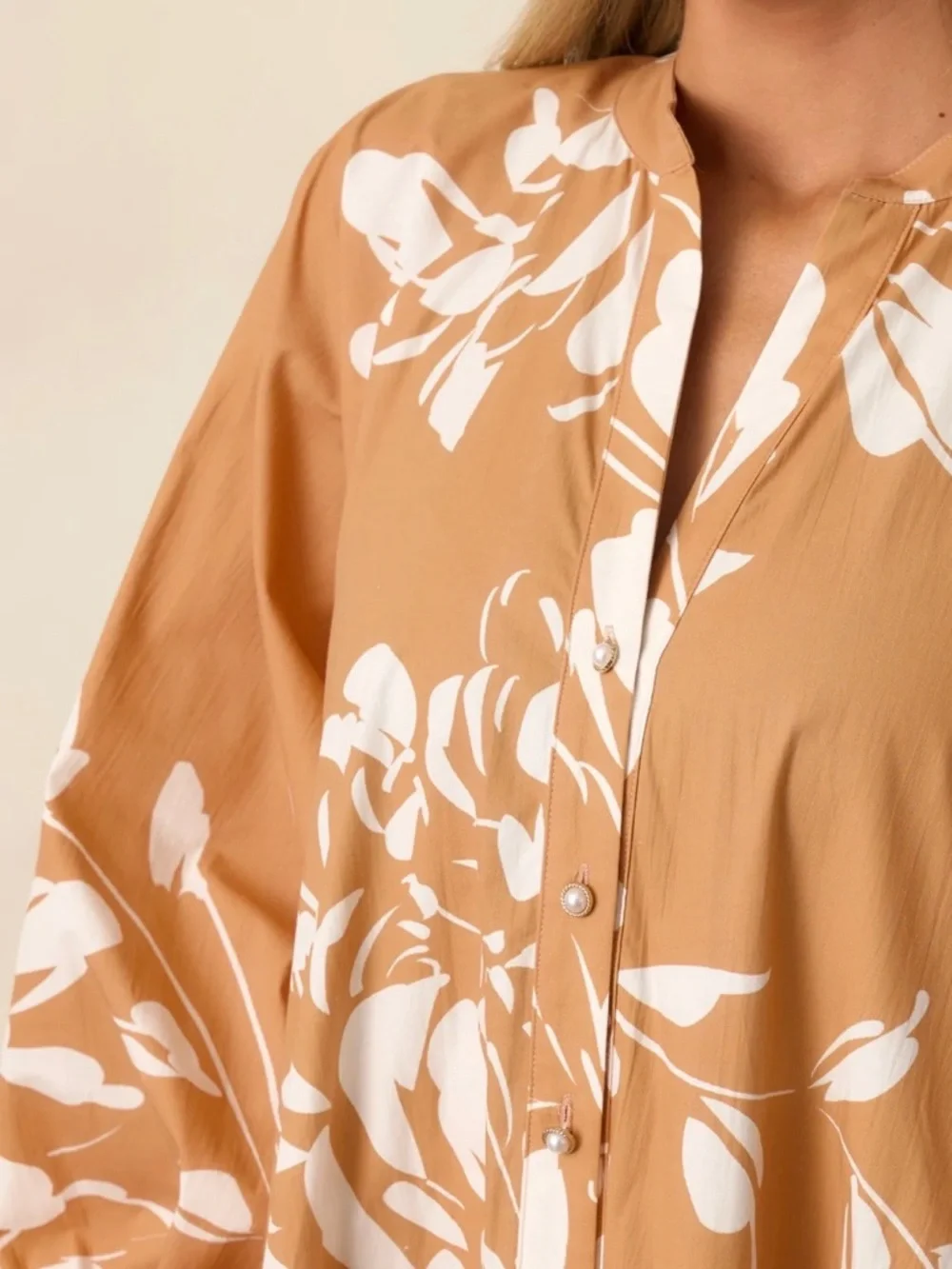 Prosperina Adelaide Fawn Brown Multi Floral Maxi Dress Sz L - Picture 4 of 10